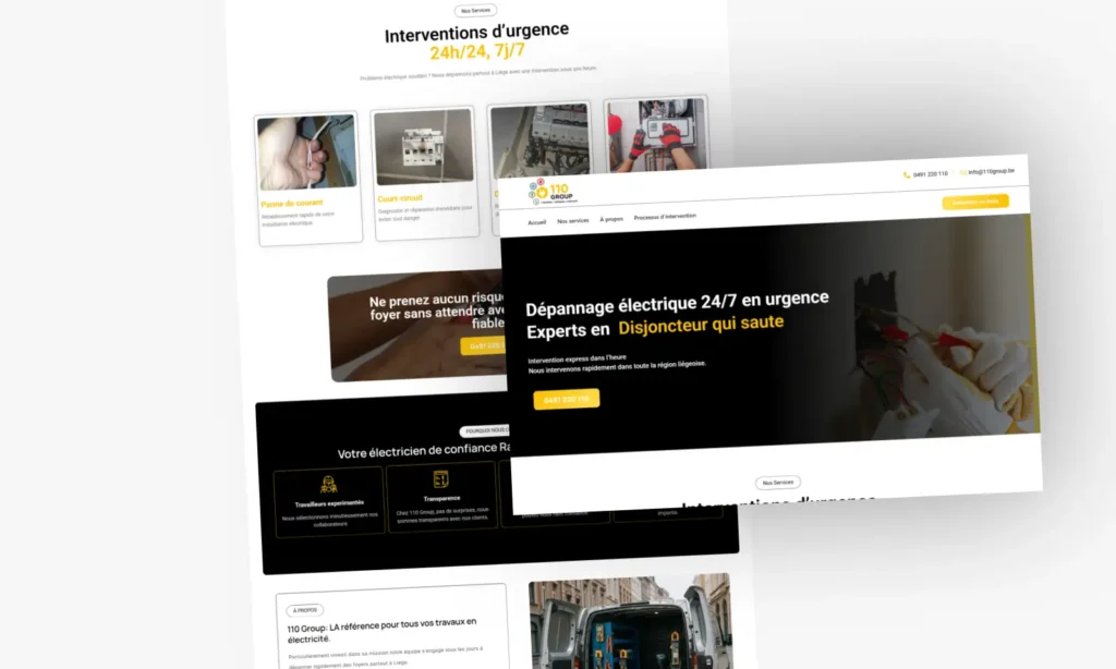 Site web électricien professionnel